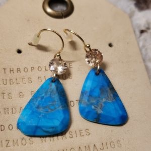 Anthropologie turquoise drop earrings